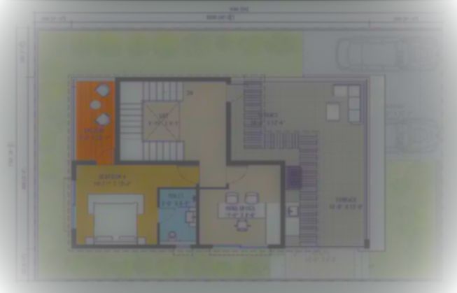 Floor plan of the 4 BHK + Media Room villa on a 1575 sq.ft plot, Nambiar Ellegenza Phase 2